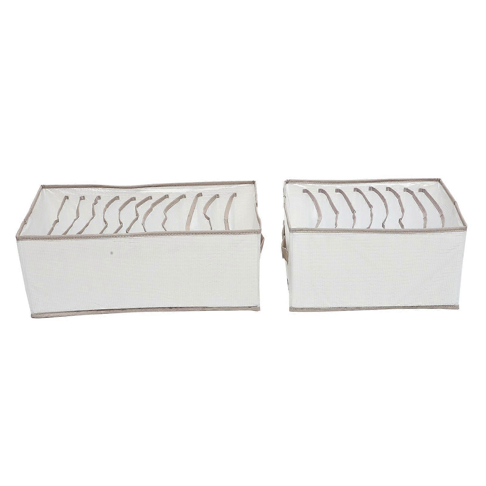 Foldable Plastic Storage Boxes 2Pcs Garment Boxes Grey Pvc for Home Use
