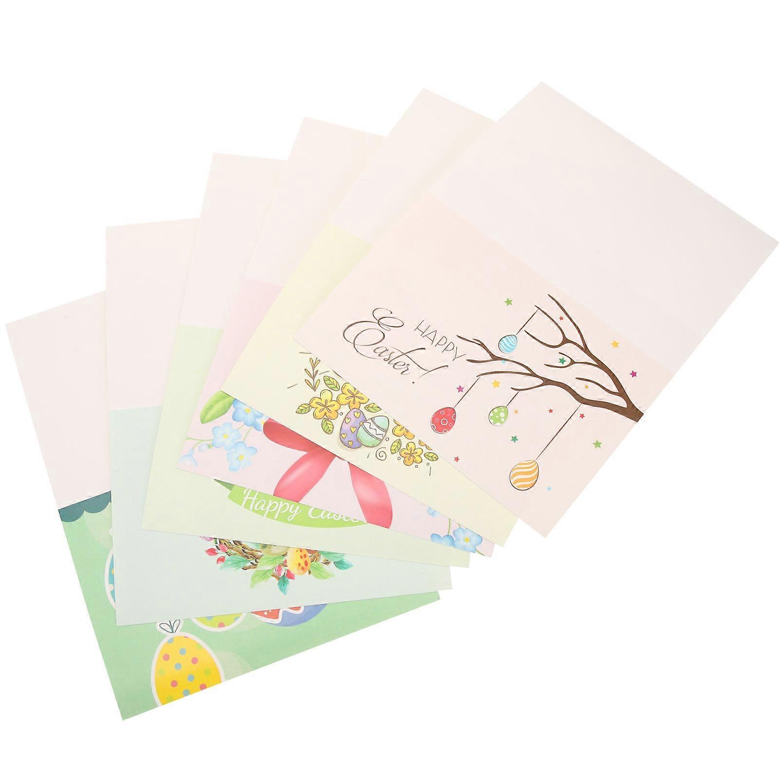 Easter Greeting Cards Easter Blessing Card with Envelope 6Sets for Children