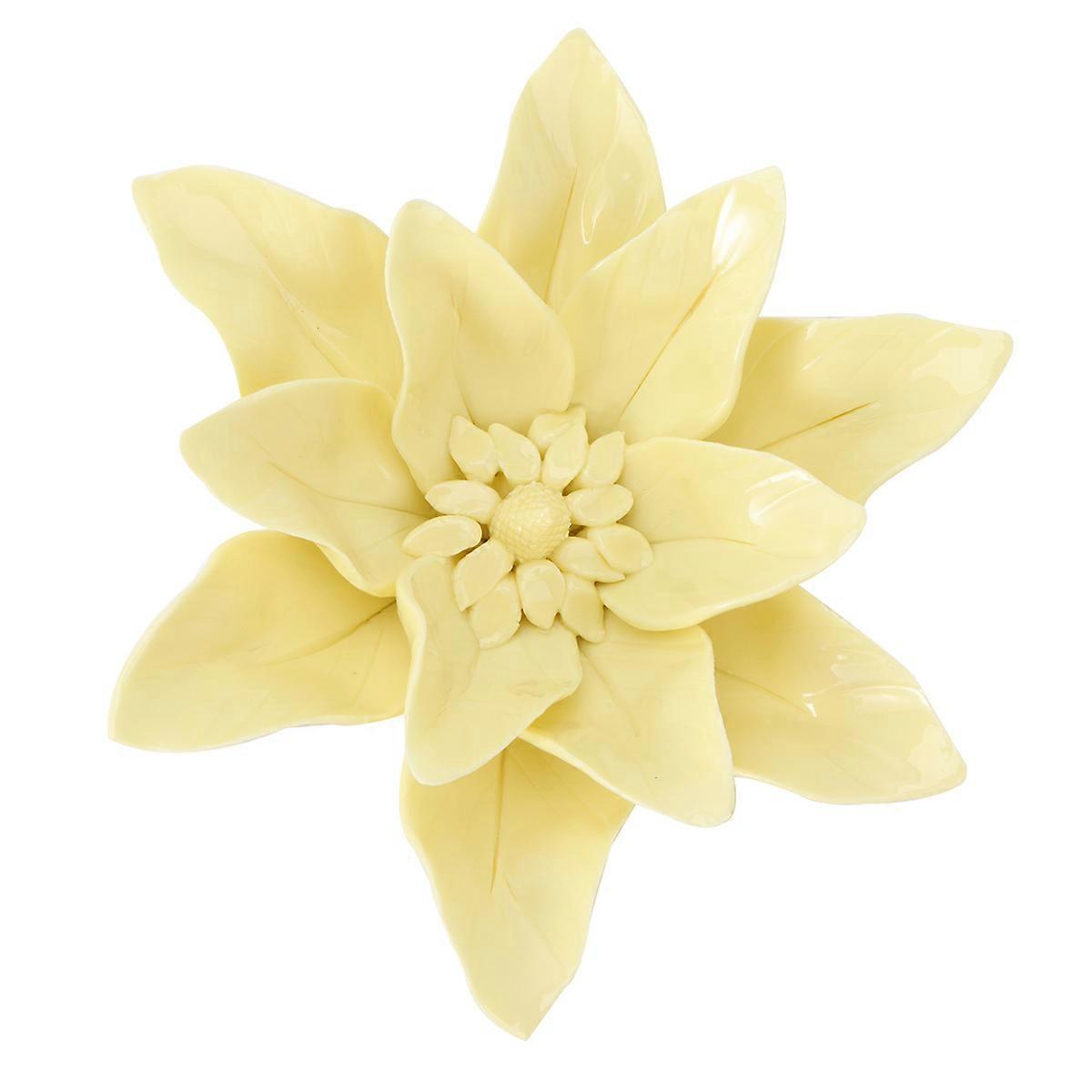 Decorative Artificial Lily Ceramic Art Flower Wall Hanging