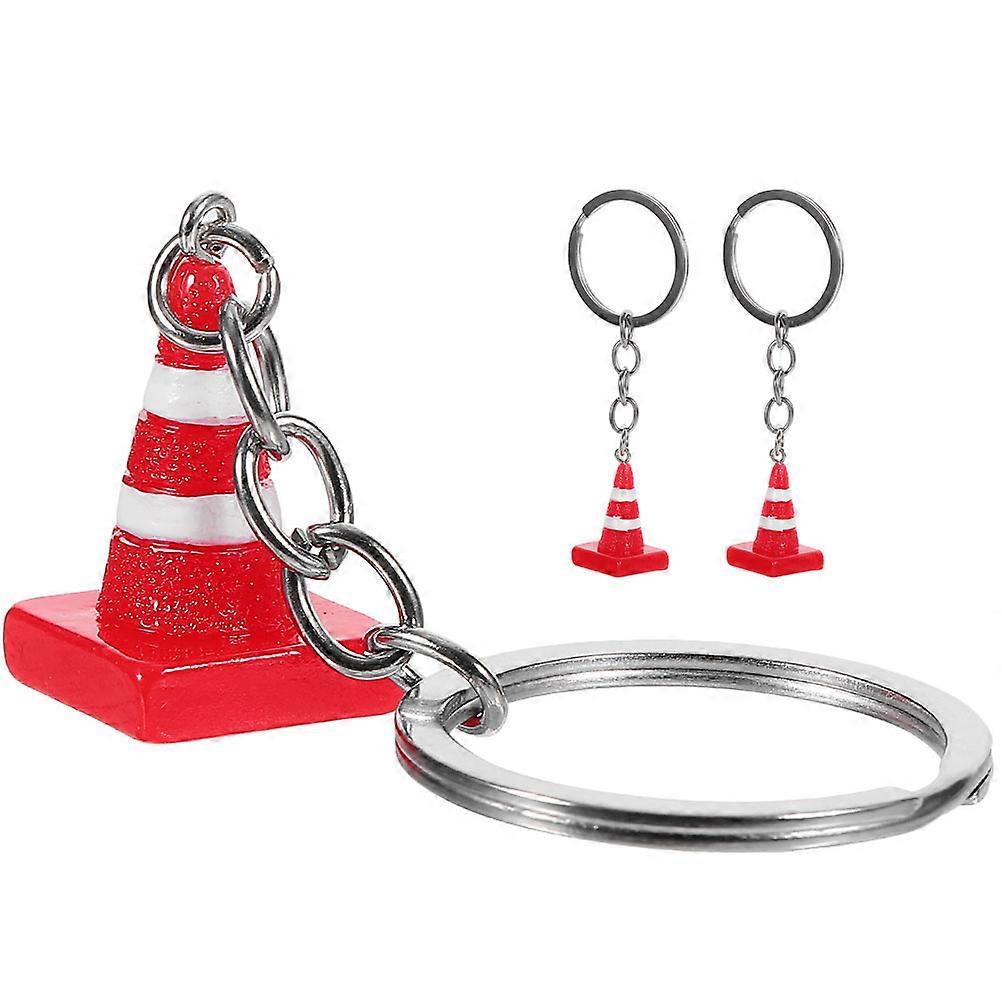 Mini Traffic Cone Keychains Key Holder for Decoration 15Pcs Set