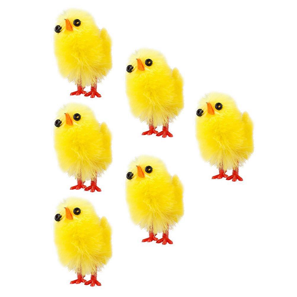 Plastic Chick Decor Yellow for Party Decorations 24Pcs