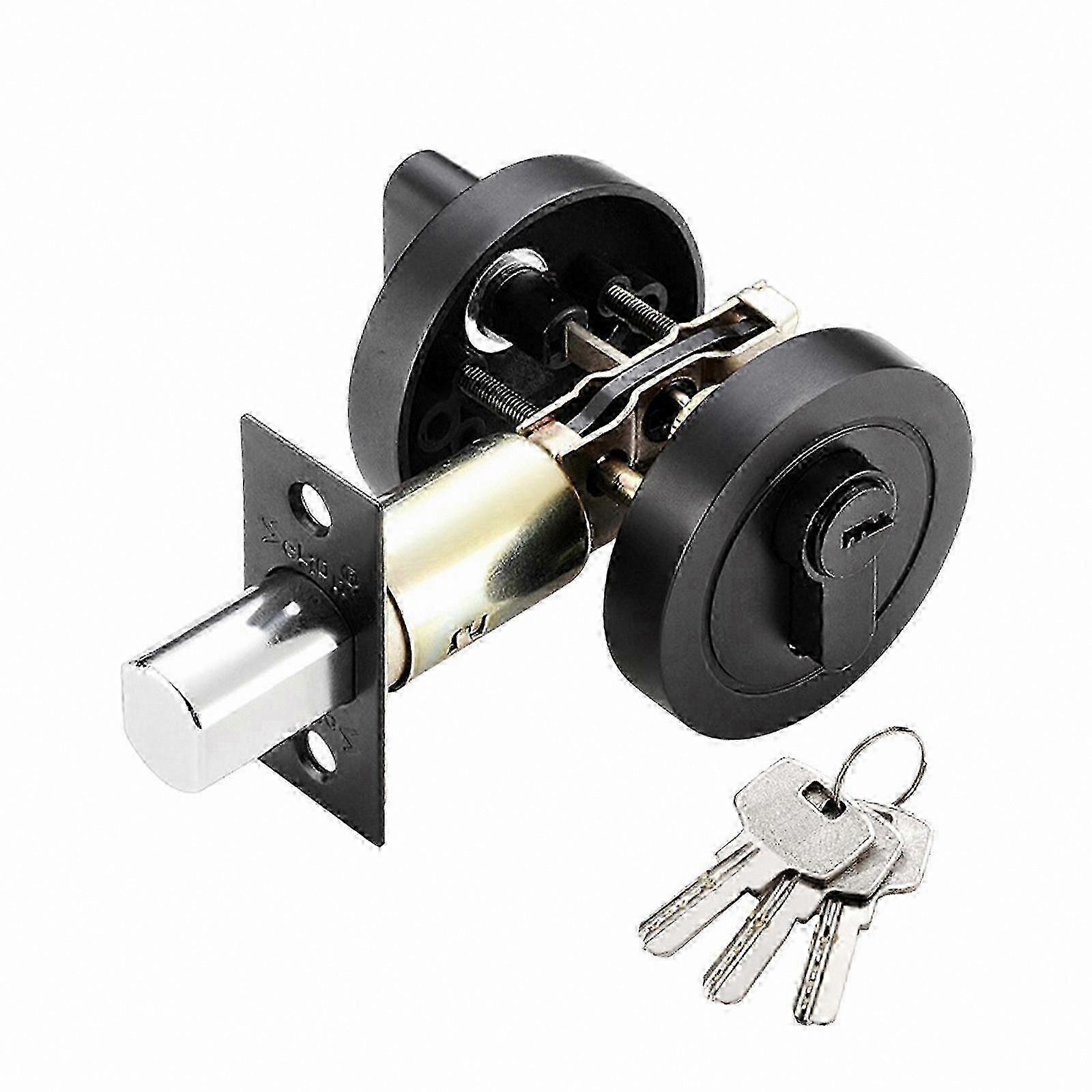 Single Cylinder Deadbolt Lock for Front Door, Keyed Entry Security Lock with Modern Design