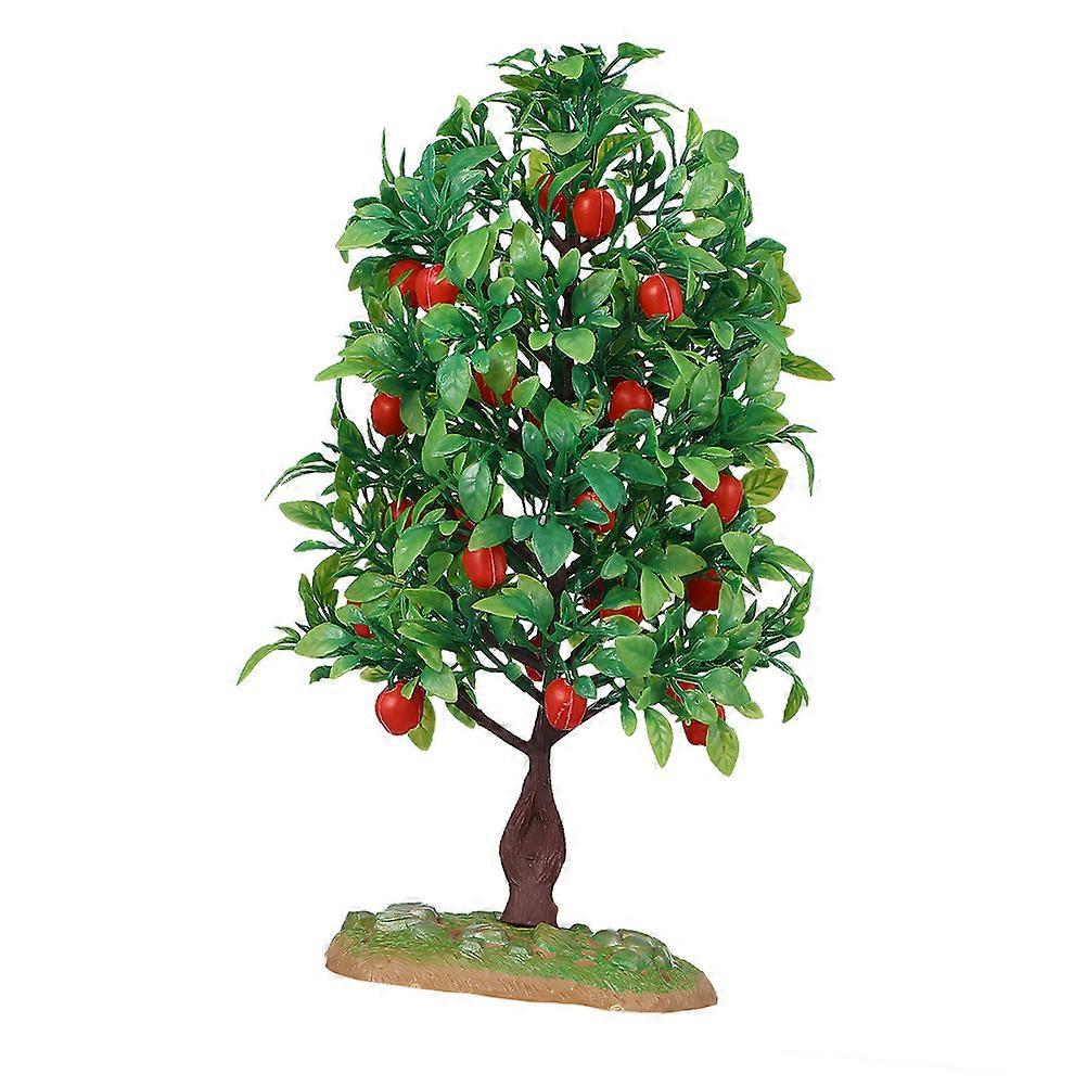 Plastic Apple Tree Model Artificial Fruit Tree for Decoration 5Pcs
