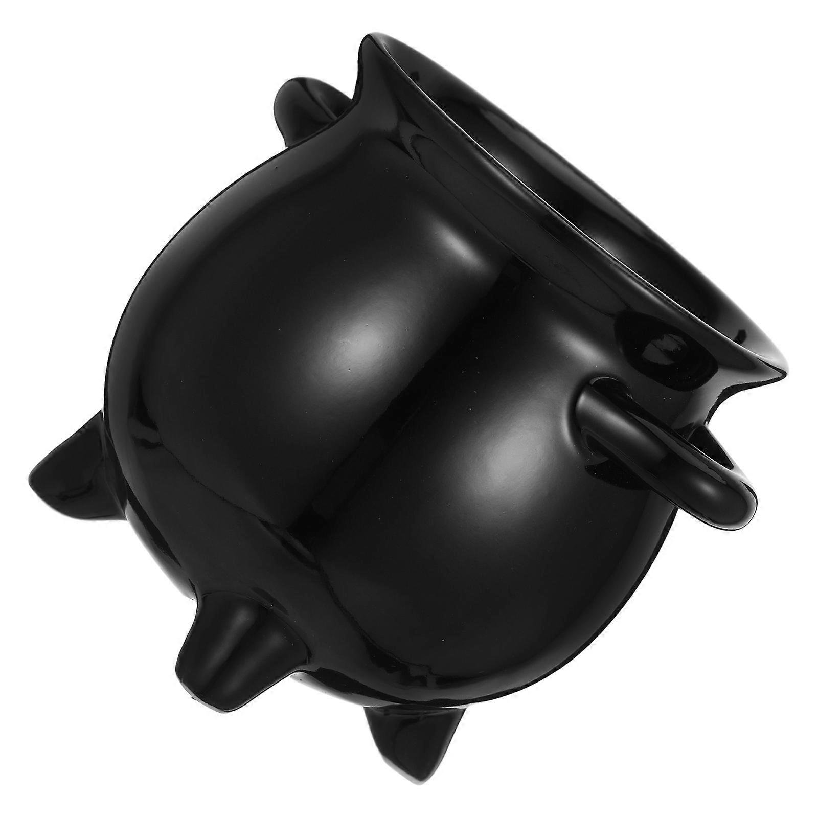 Mini Ceramic Witches Cauldron Halloween Candy Jar for Storage 5Pcs