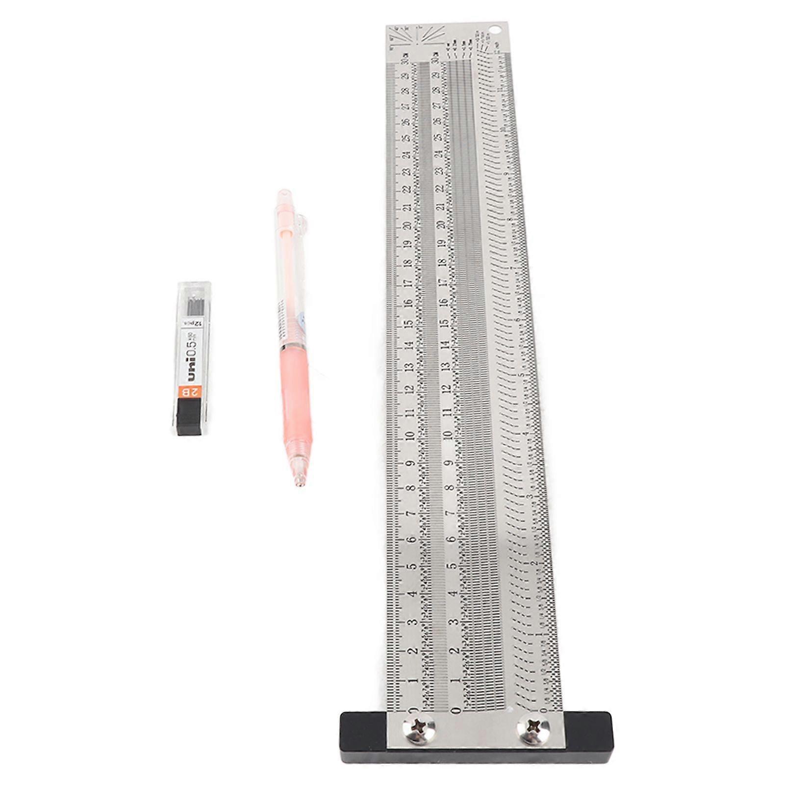 Ultra Accuracy Marking Ruler Stainless Steel Woodworking Scribing Ruler Gauging Tool