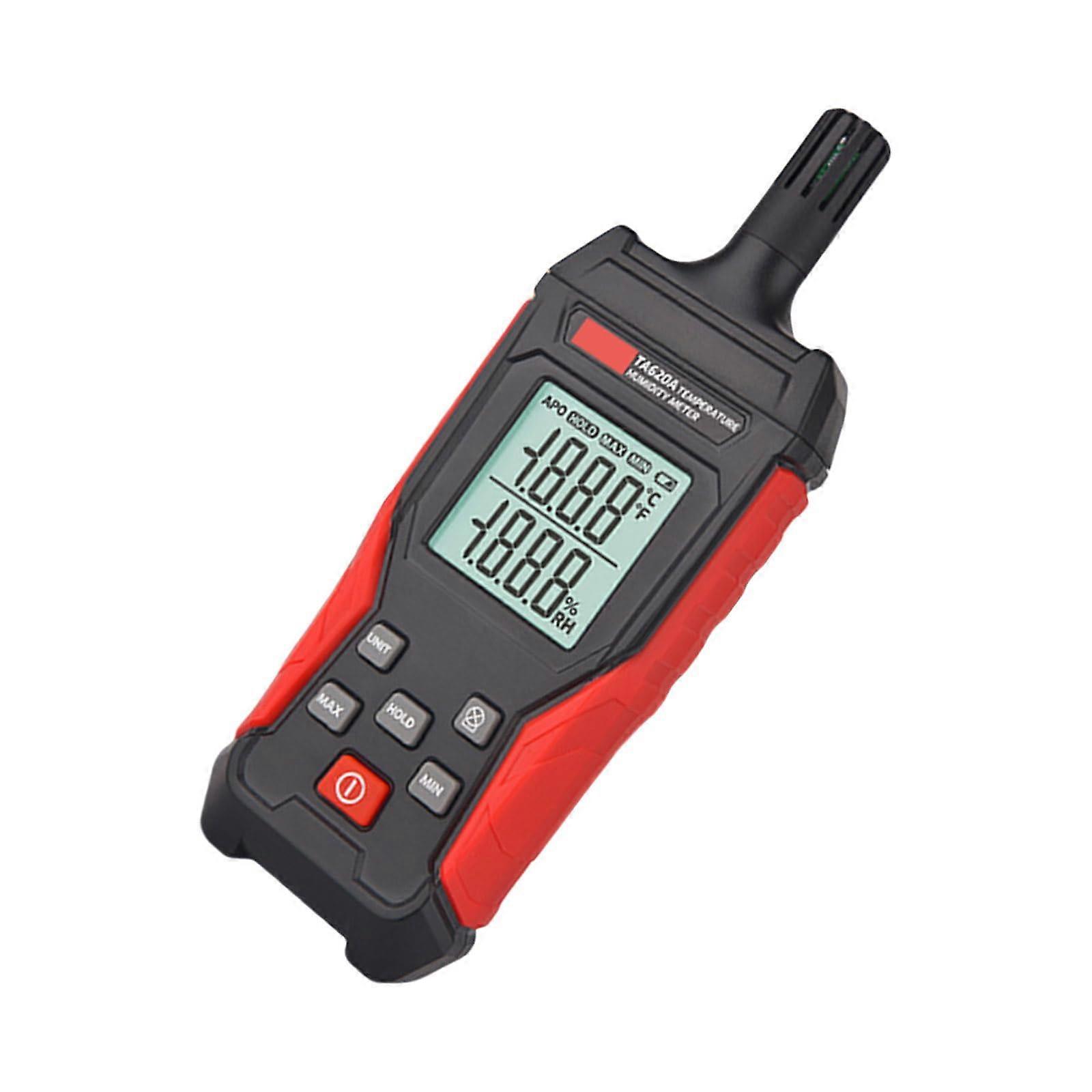 Digital Temperature & Humidity Detector Monitors With Backlit Display Data Hold Handheld Hygrometer Thermometer