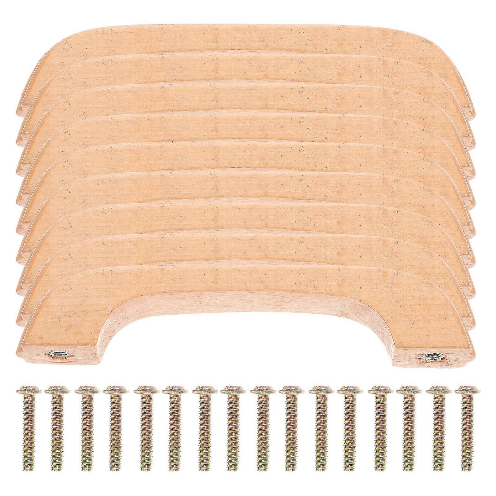 Door Handle Beech Wardrobe Pull Handle Replacement for Home Use 8Pcs