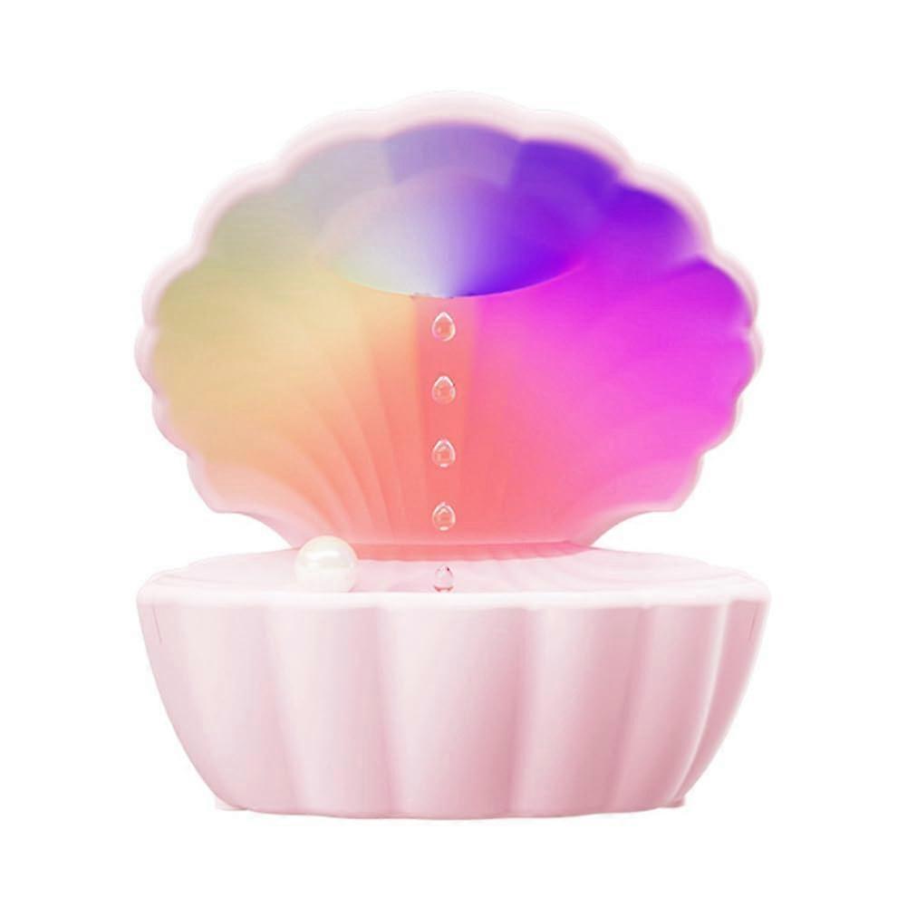 Shell Pearl Night Light With Bluetooth Speaker, RGB Lighting, AntiHumidity Function, Water Drop Desktop Decor Light