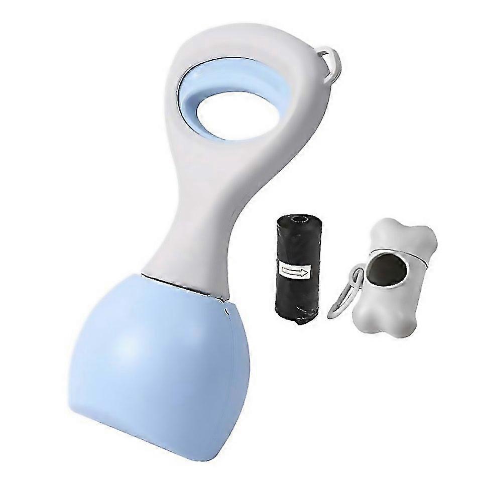 For Pet Poop Picker Dog Walking Tools With Garbage Bag Storage Box Specification 28cm Sky Blue