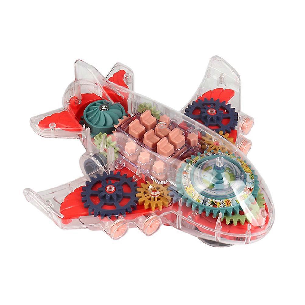 Cartoon Airplane Toy For Kids Home Play 20X20CM Red With Light Effect 1 Set