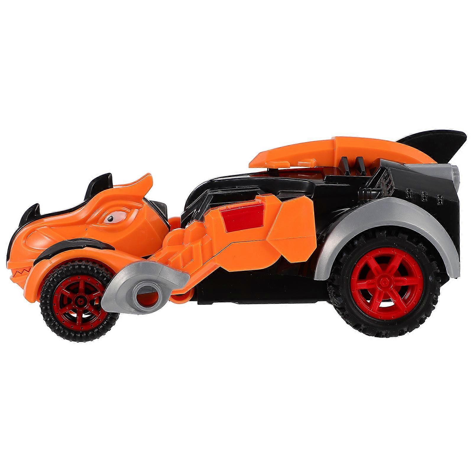 Pull Back Car Dinosaur Toy Inertial Transforming Car for Kids