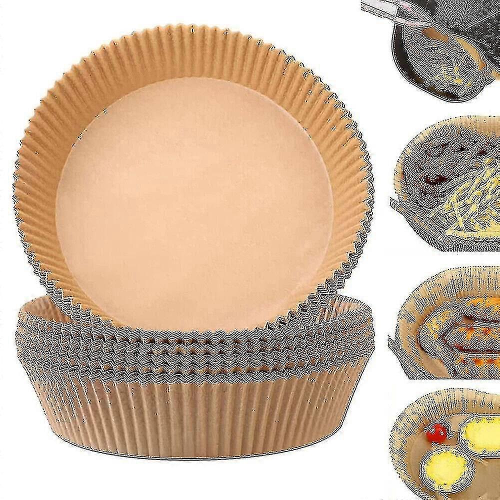 100 stk. engangspapirforing til airfryer, non-stick bagepapirforing