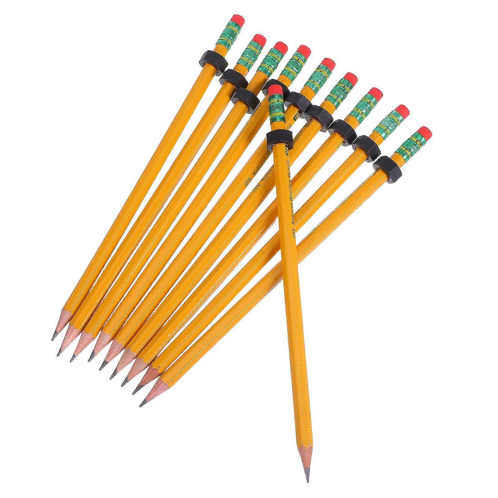 Wooden Fidget Pencils with Sliding Nut Threaded Pencil 10Pcs for Students