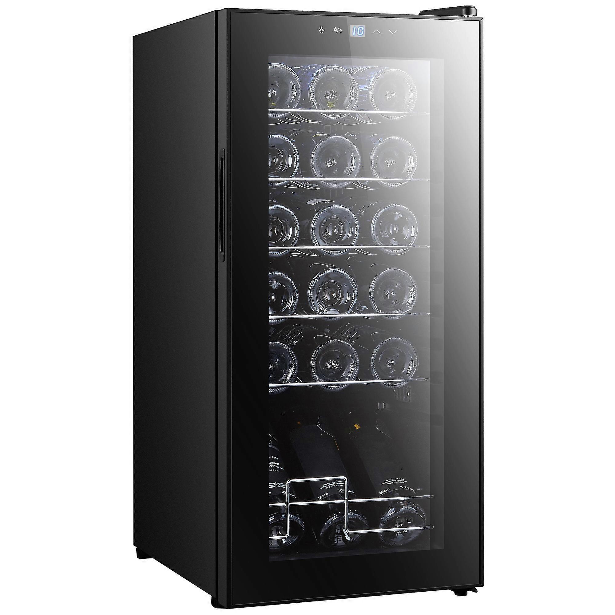 HOMCOM 18 Bottle Wine Cooler Compressor 50L Glass Door