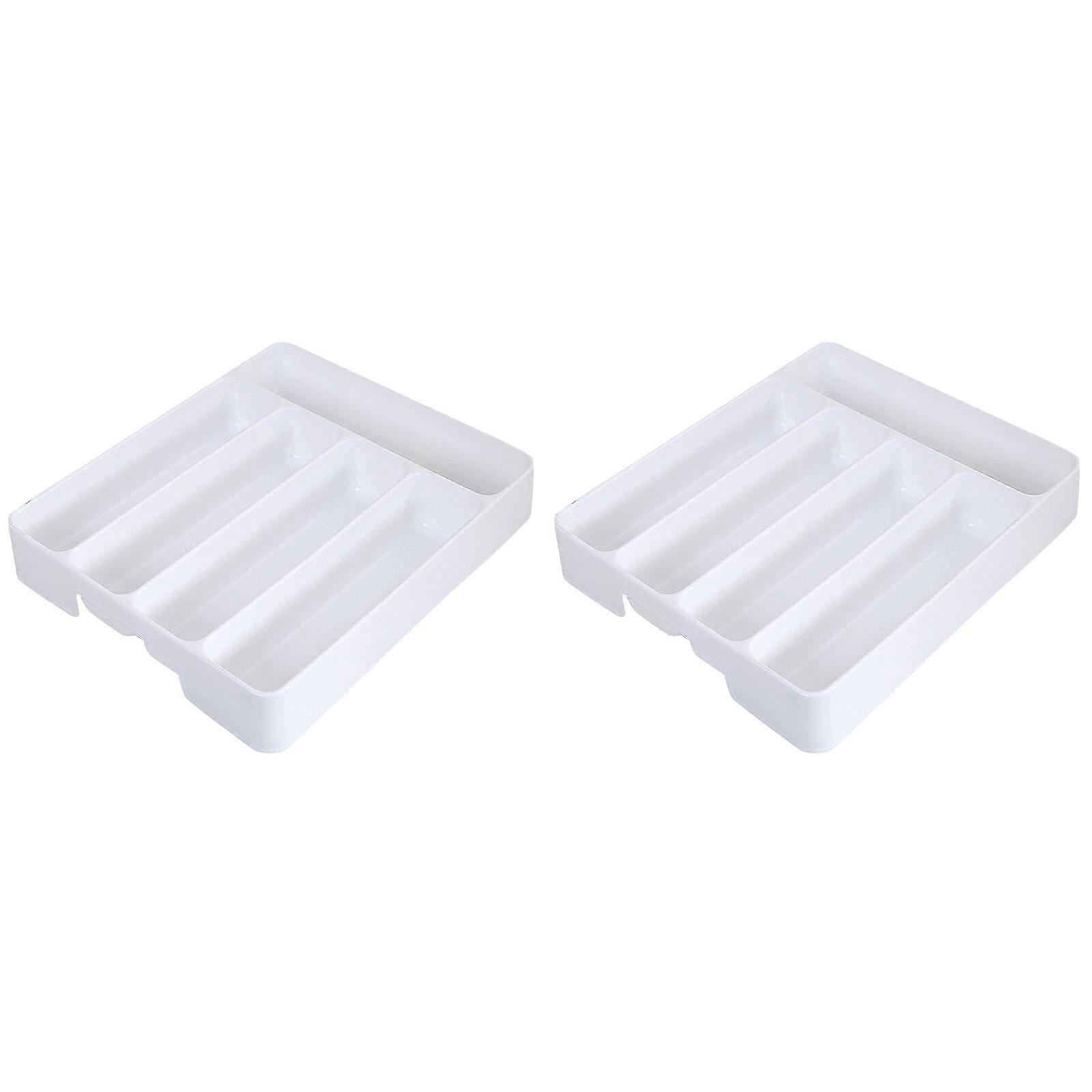 2PCS Refrigerator And Pantry Large Divided With Handles Modular Stacking Food Storage Box For L