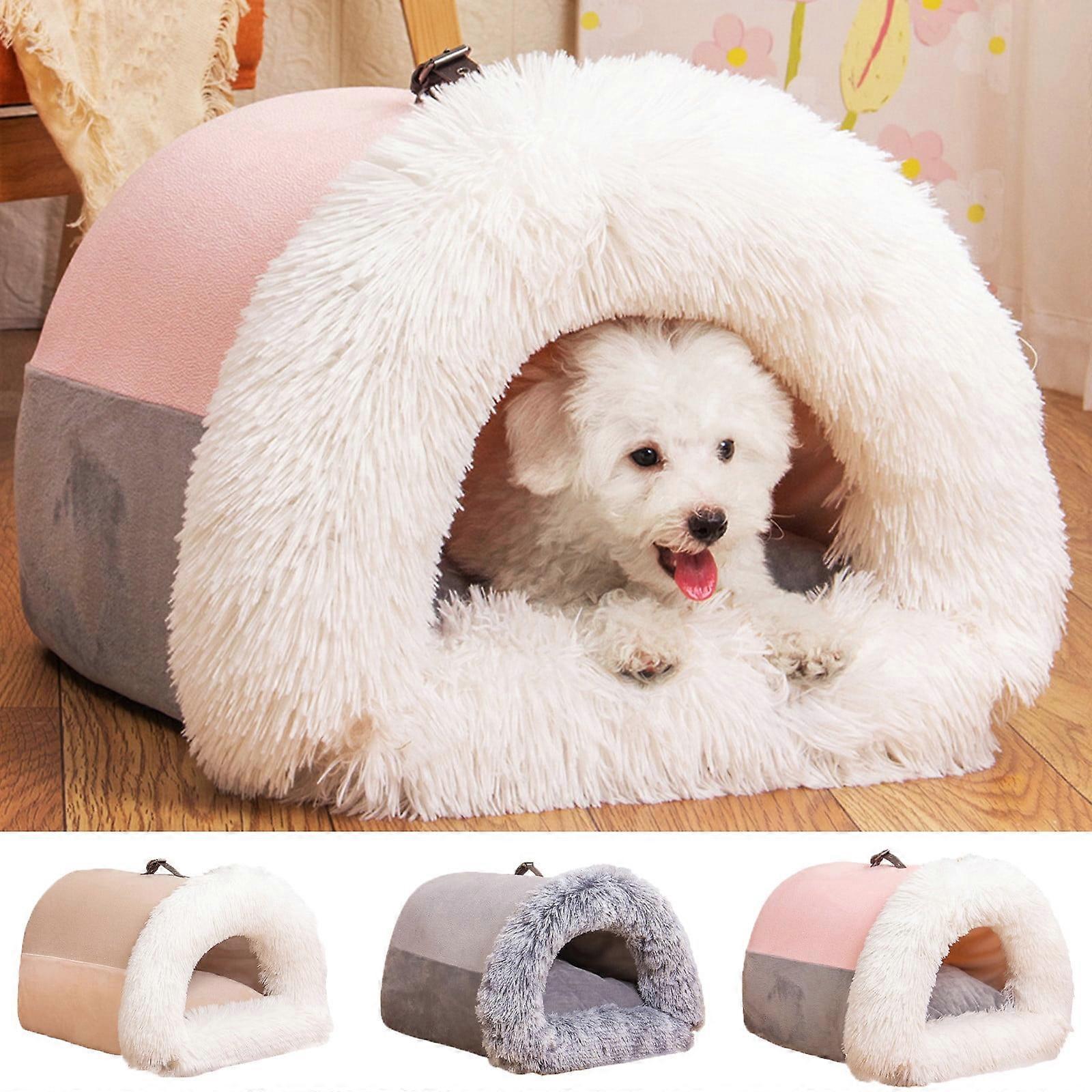 New Release & Slash Prices! Vsgery Foldable Indoor Dog House with Cushion, Gray – Compatible with Small to Large Pets, Ideal for Dogs and Cats