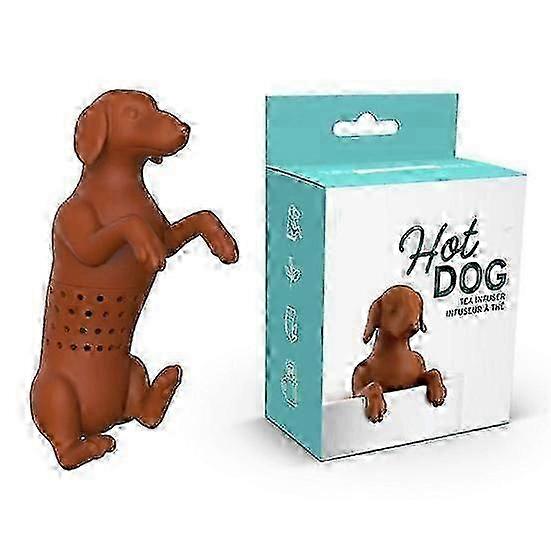 1 Set Tea Strainer Dense Hole Heat-Resistant Detachable Easy to Refill Good Permeability Cartoon Dog Shape Tea Diffuser Bar Tool