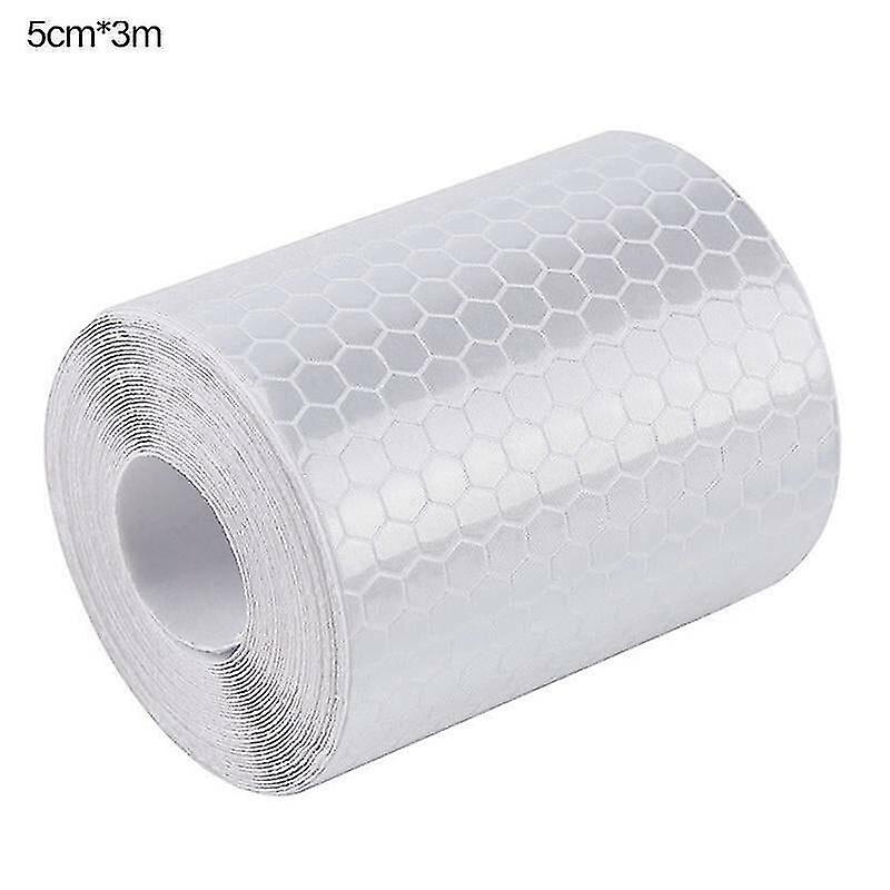 Bicycle Handlebar Grips Decor White Waterproof High Intensity Reflective Tape Self Adhesive Car Safe Warning Sticker