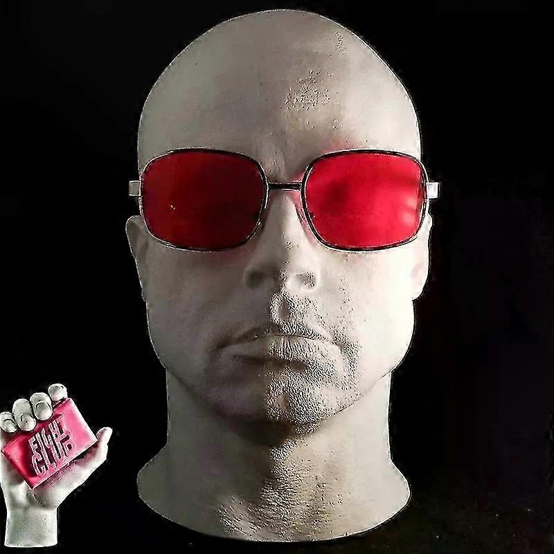 Red Lens Sunglasses for Men - Stylish Design with Box Included