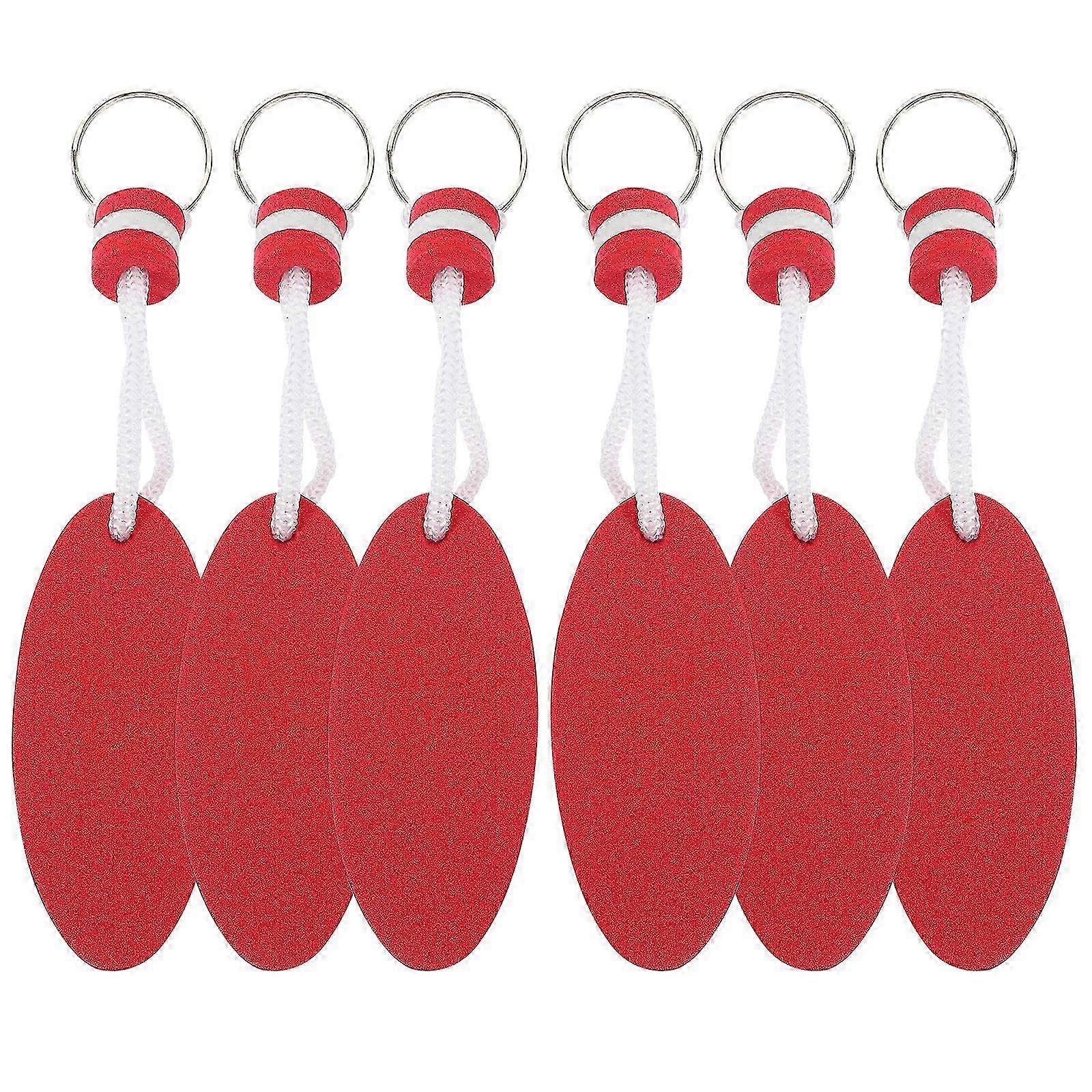 6Pcs Floating Keychains Colored Floating Key Rings Hanging Floating Keyrings Water Sports Keychains