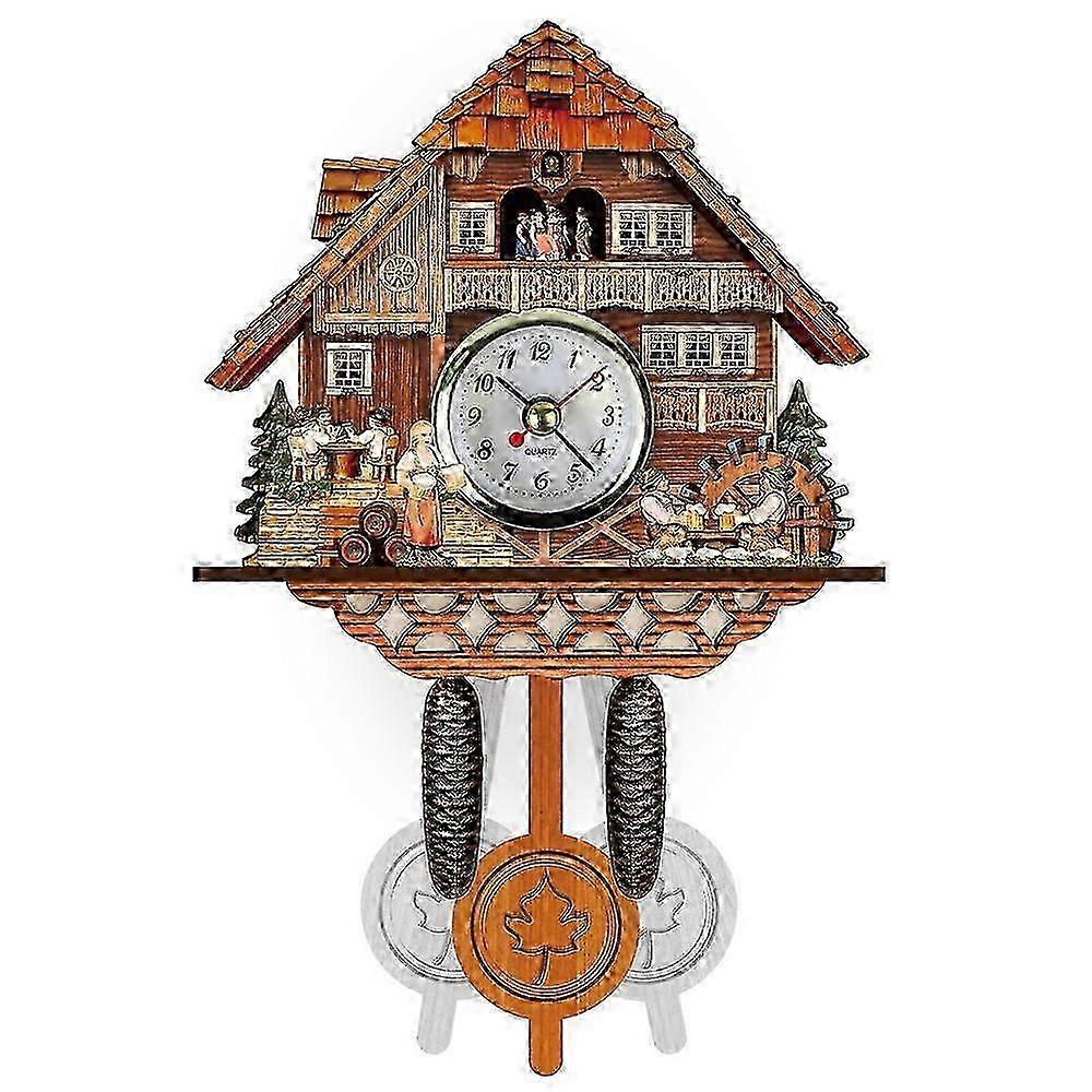 Cuckoo Cuckoo Wall Clock Chime Alarm Clock Retro Clock Wooden Living Room Clock