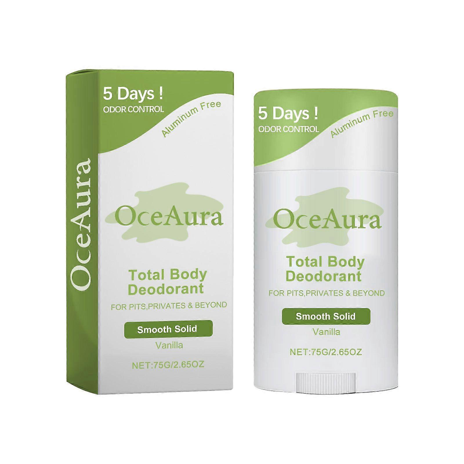 Oceaura Vanilla Body Deodorizing Stick: Remove Underarm Body Odor And Sweat, Refreshing And Long-Lasting Deodorizing Stick
