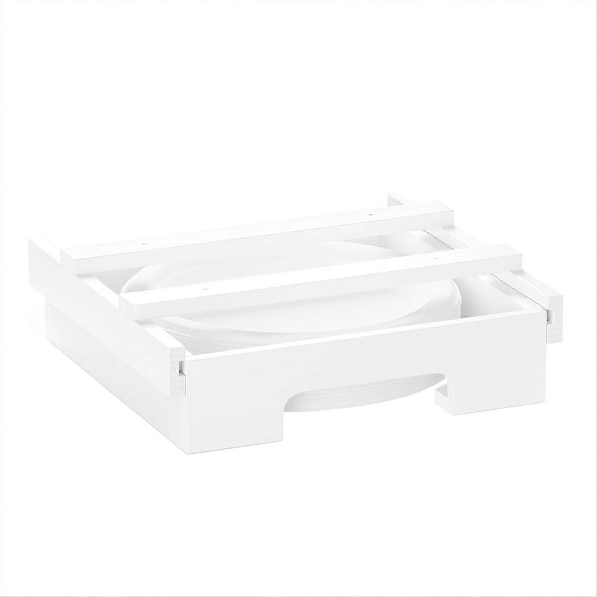 Dispensador de pratos de papel de bambu de 9/10 polegadas - Suporte para armário e bancada C