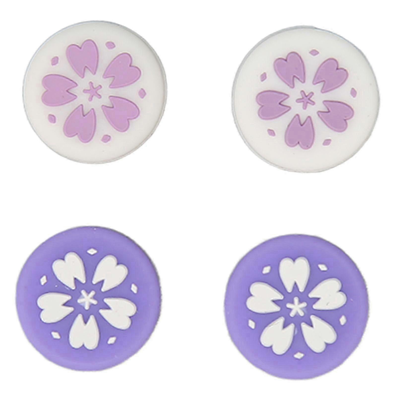4Pcs Thumb Grip Caps for Switch Soft Silicone Prevent Slip Replacement Joystick Caps Thumb Stick Caps for Switch Lite Purple
