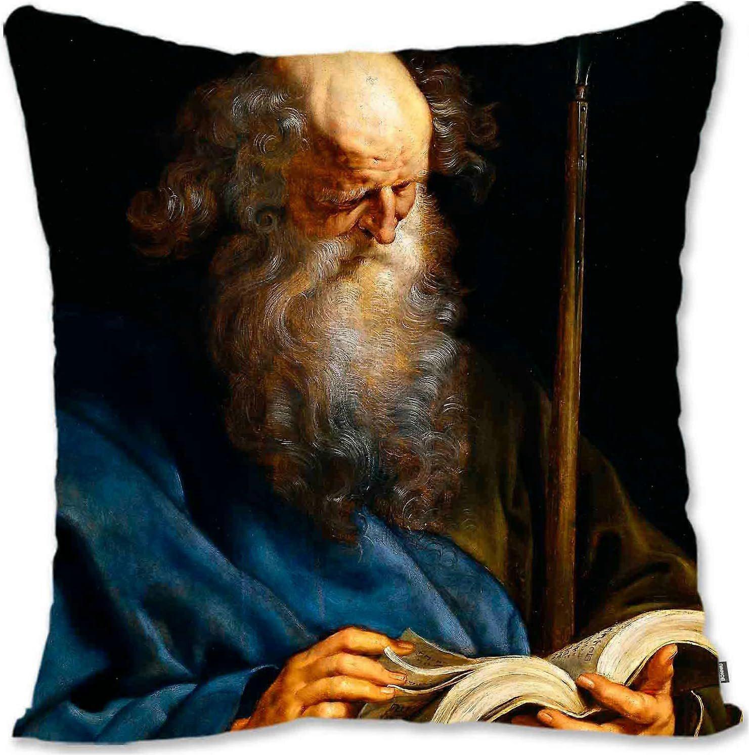 h452 デコラティブトス枕カバーカバープロテクター 日本の浮世絵風景画 北斎 富士山の景色から見た東海道の金谷からの富士