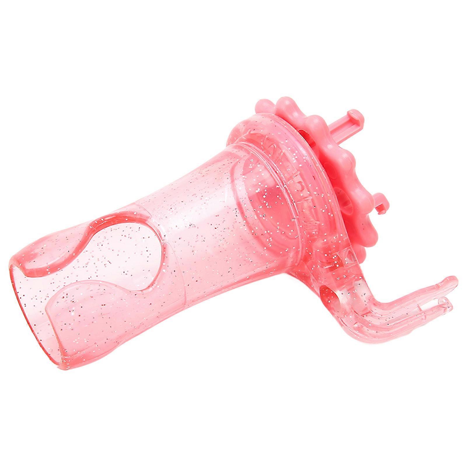 Knit Spool Loom Set Interchangeable Head ABS Mini Hook Knitter for DIY Scarf Strap Bracelet Pink 