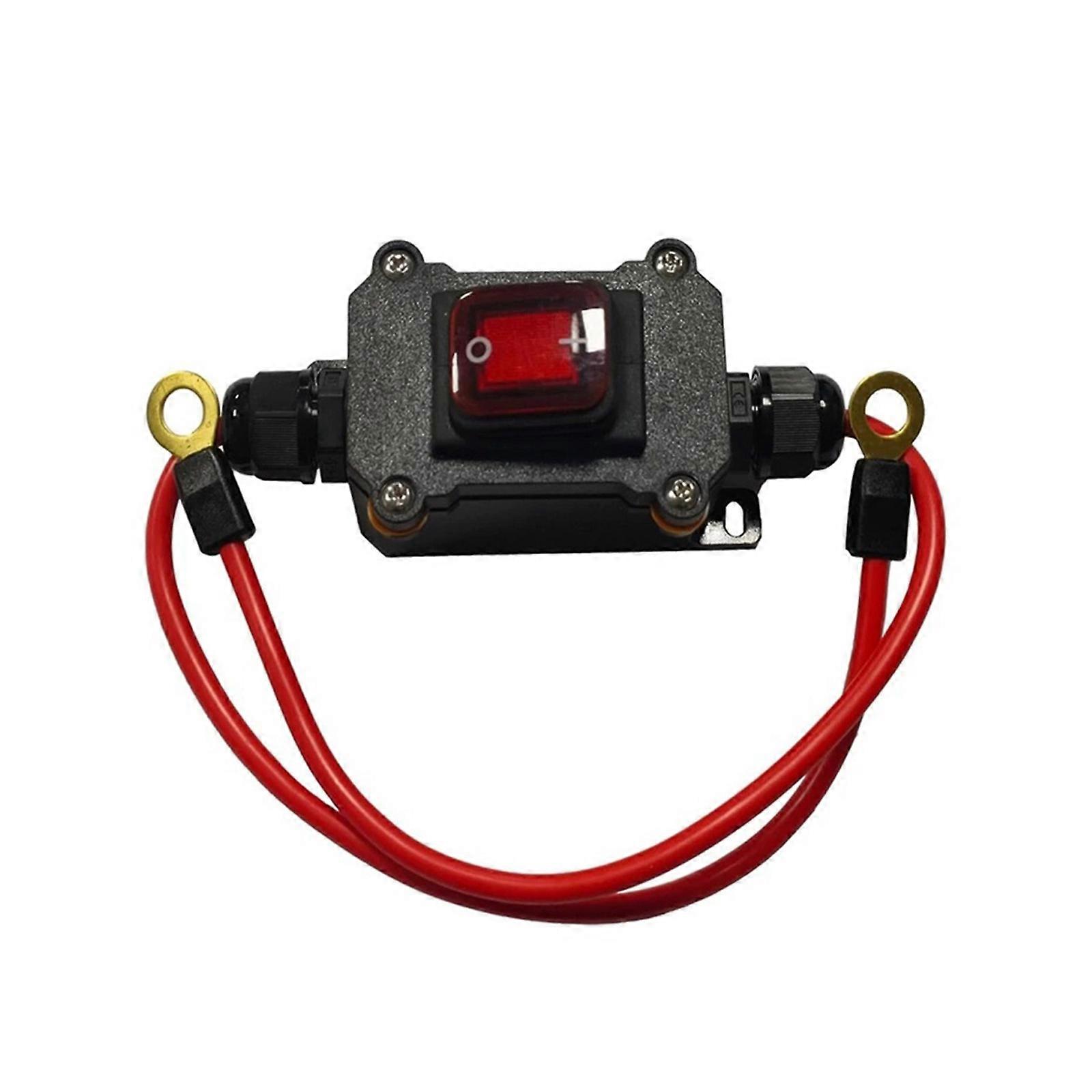 Inline Wire Switches DPST Double Side Wiring Cable Switches 30A 12-24V Waterproof with Quick Connect/Disconnect On Off Multicolor