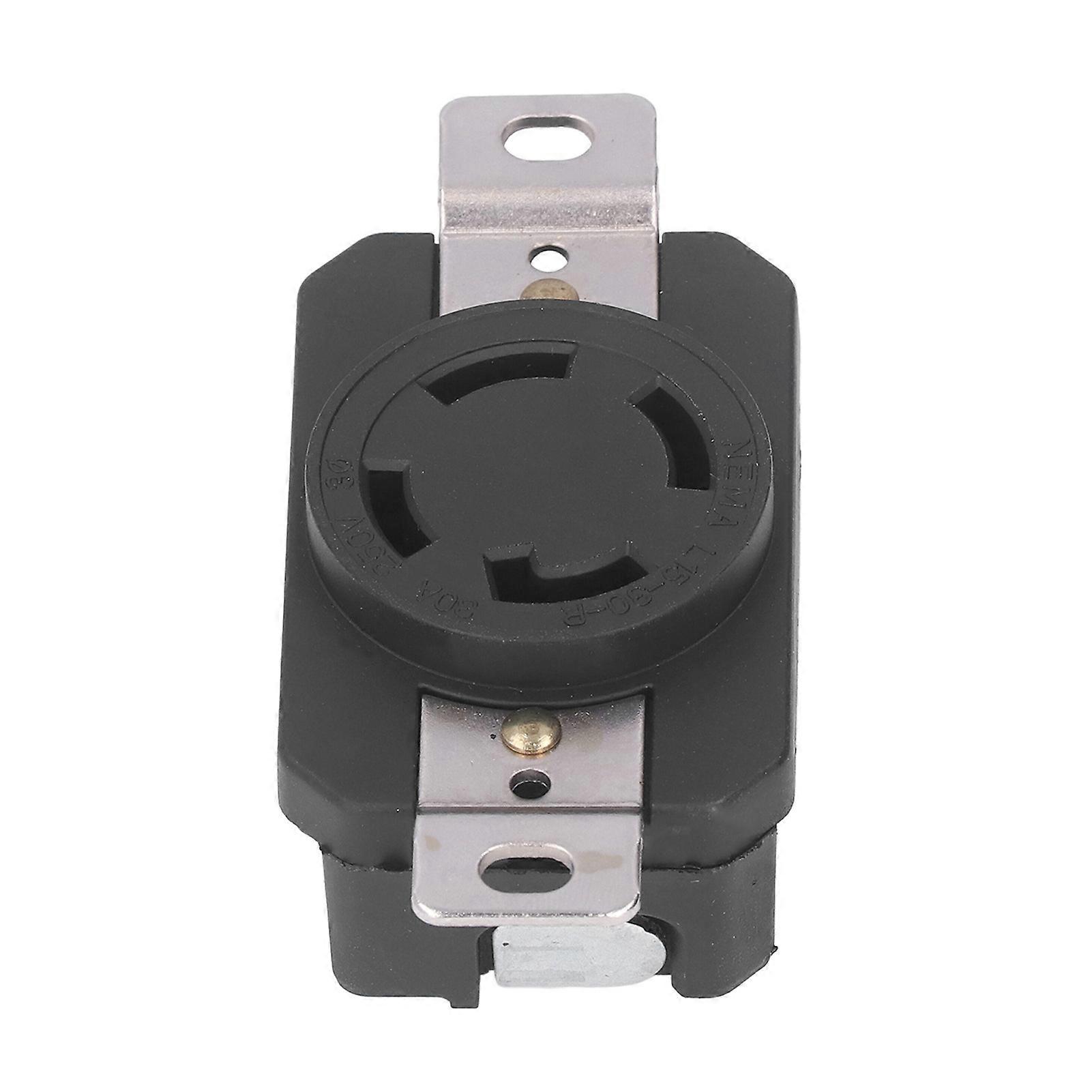 Flush Mounting Locking Receptacle Industrial 4 Hole Style 30A NEMA L15-30R