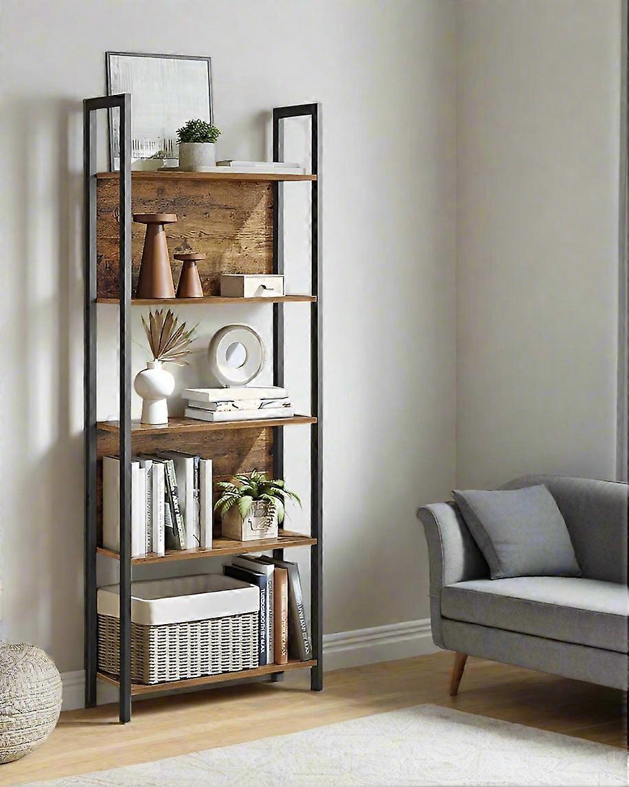 6-Shelf Industrial Bookcase With Steel Structure