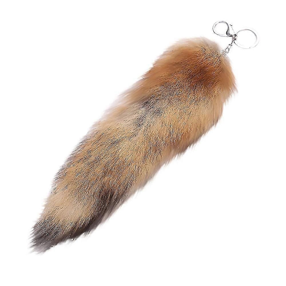 Mignon Fox Tail Porte-clés Pendentif Femmes Porte-clés Pompoms Porte-clés