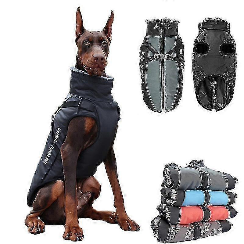 大型犬用服防水大型犬用ベストジャケット秋冬ウォームファーカラーペットドッグコートフレンチブルドッグウィルマドッグ用-mxbc
