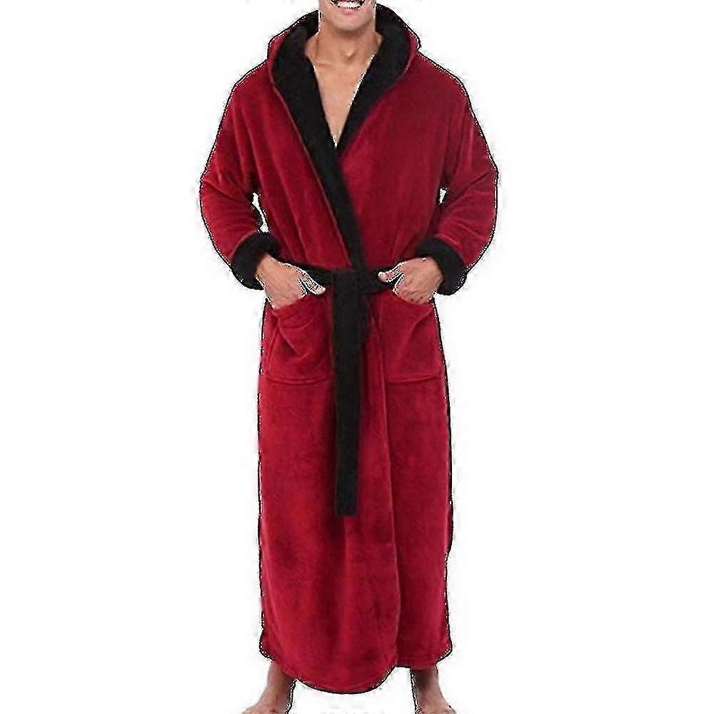 Men's bathrobe, 1 piece, suitable for winter, polyester fiber