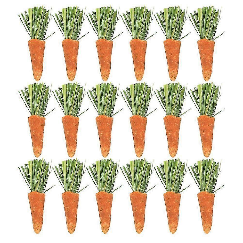 18Pcs Rabbit Chew Carrots Hamster Chewing Toys Small Animals Teething Sticks