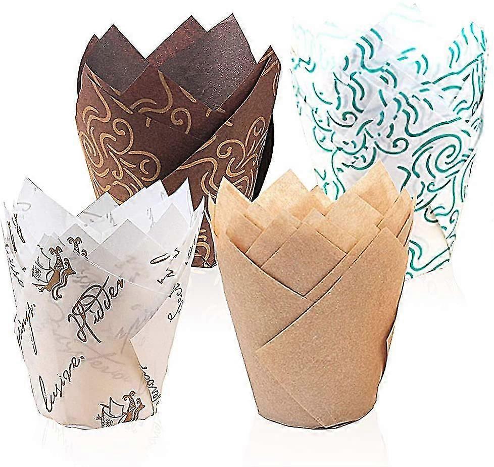 Cupcake Baking Cups  Baking Paper Cups, 200pcs Tulip Cupcakes Baking Mold