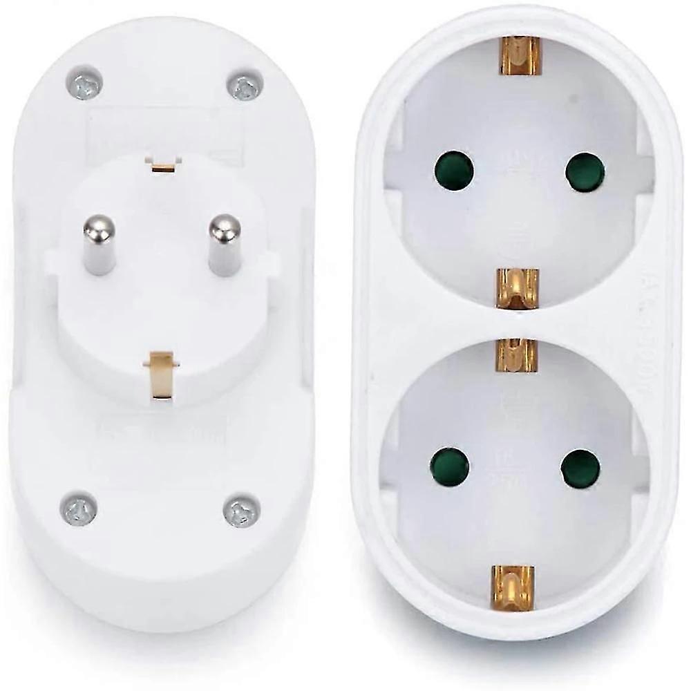 2 Slot Double Plug Multiple Plug Socket Multi Plug Adaptateur Horizontal