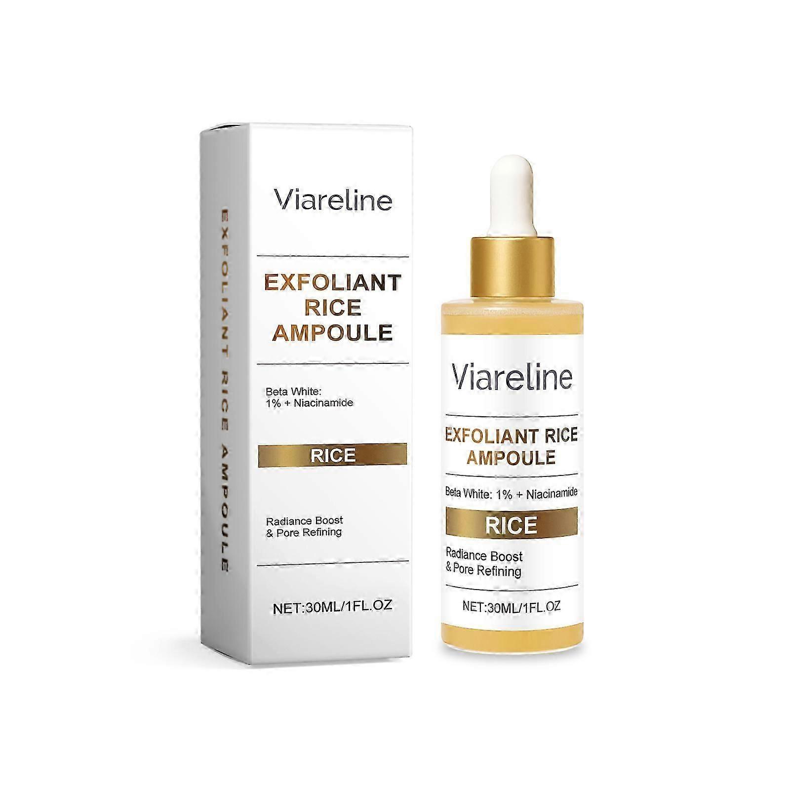 Viareline Exfoliating Rice Essence Is A Gentle Hydrating, Moisturizing, Fine And Pore-Shrinking Essence