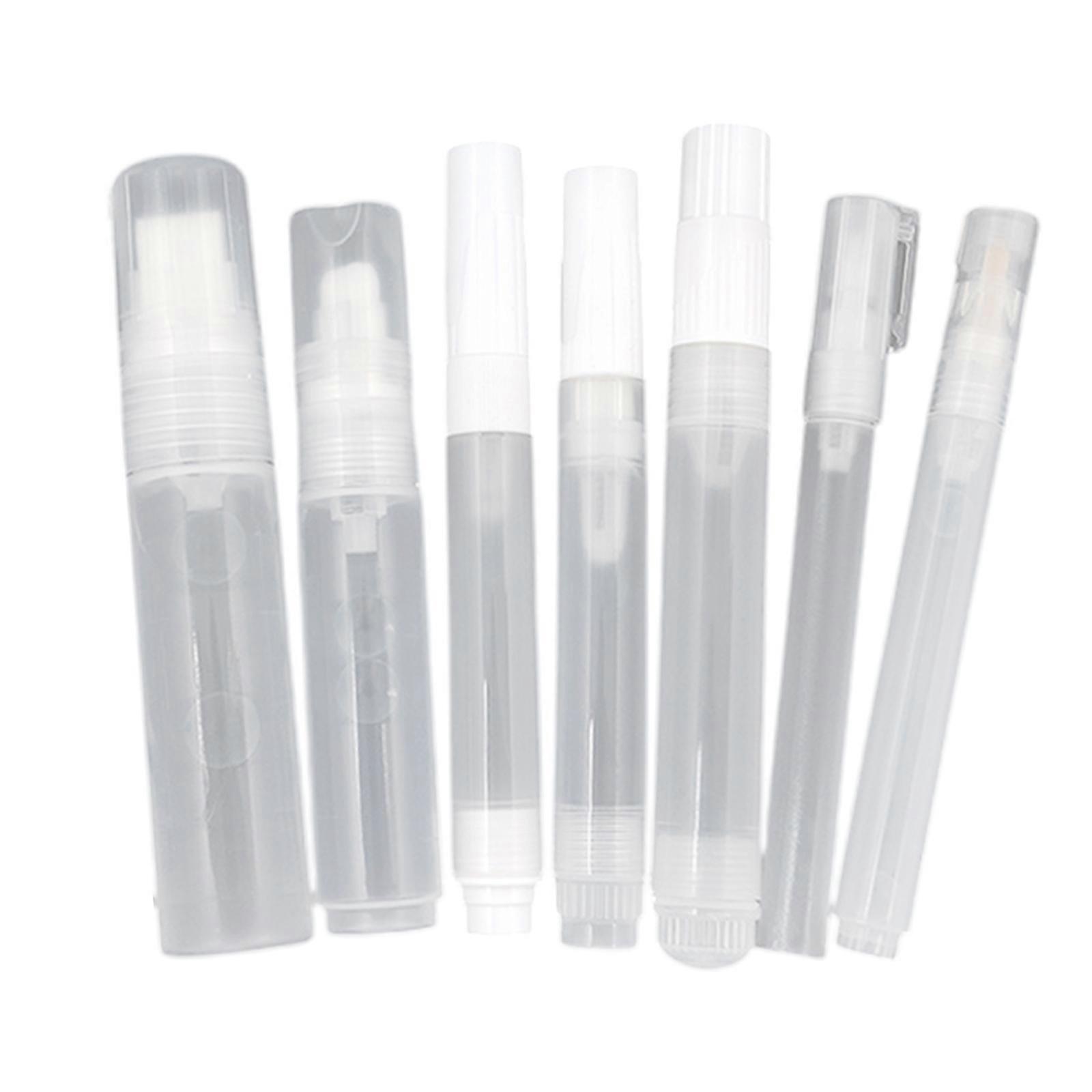 Set Of 7 Plastic Brush Pen Possessors Recyclable Plan Smooth Accuracy Control Perfect For Artists Crafters And Teachers Multicolor