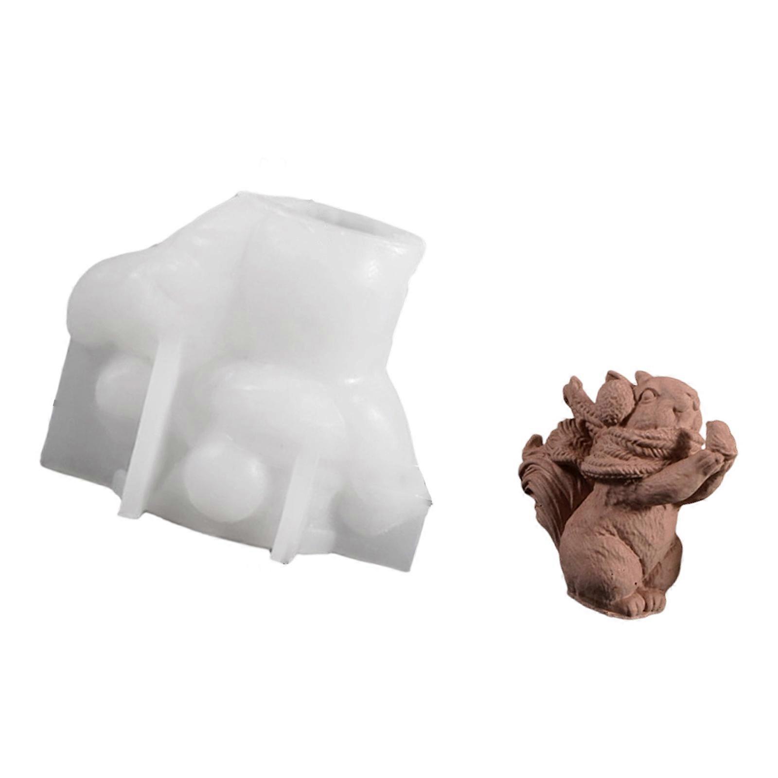 Reusable Silicone Mold Squirrel Shape Crafting Moulds Ornament Molds Suitable for Handmade Jewelry and Desktop Displays Multicolor