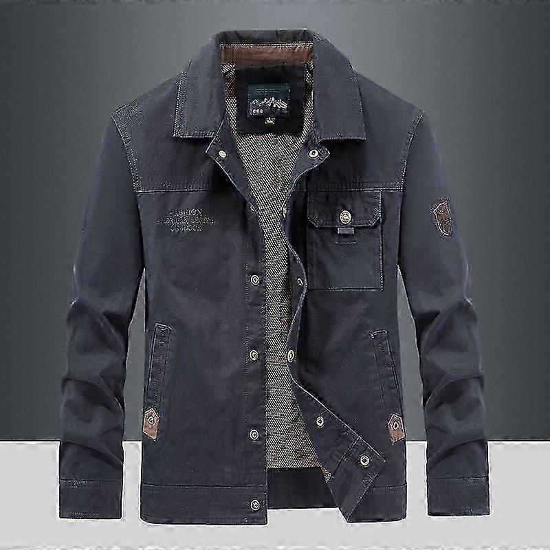 Men's Lapel Jacket Short Loose Large Size Tooling Jacket