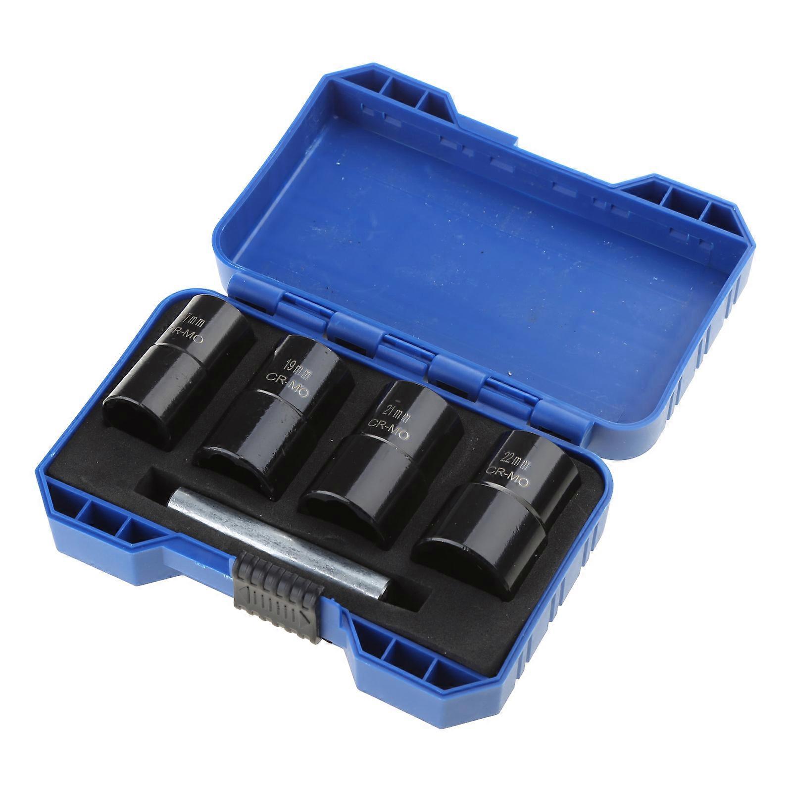 5Pcs 17/19/21/22mm Locking Wheel Stud Bolt Nut Remover Impact Twist Socket Extractor Nuts Car Disassembly Tools Multicolor