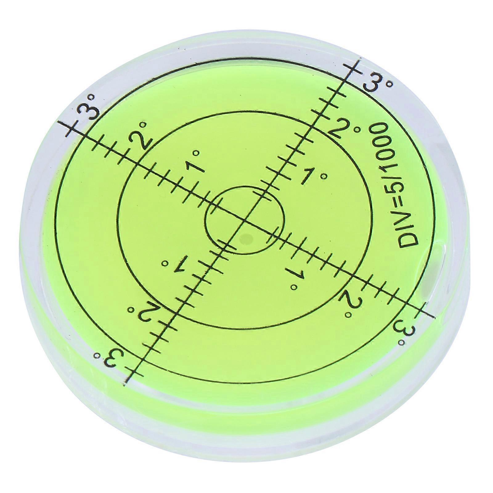 60mmx12mm PMMA Bubble Degree Mark Surface Level Round For Measuring Tool  Green