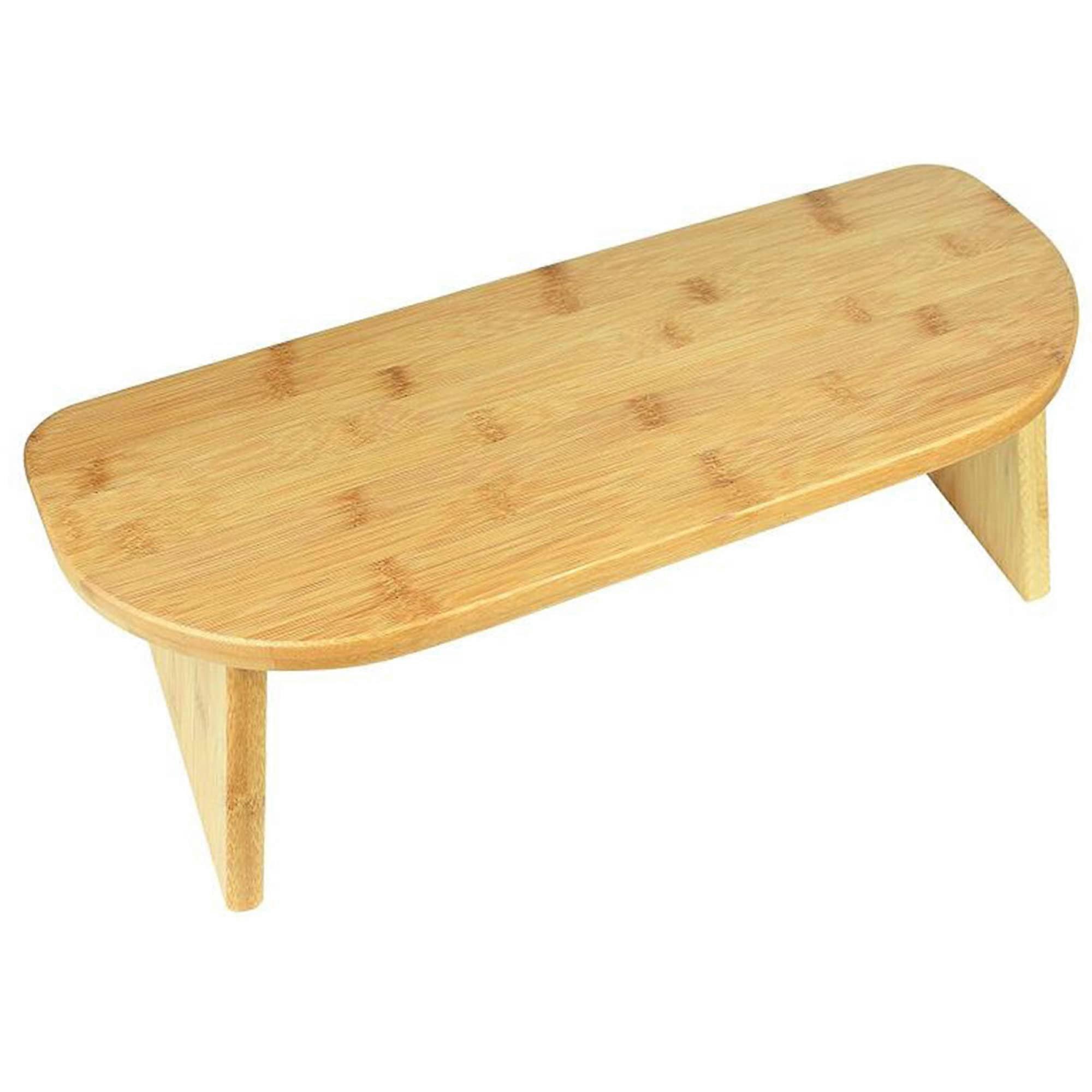 Meditation Stool Foldable Bamboo And Wood Kneeling Stool With Locking Hinge For Tea Ceremony 50 x 19 x 18.5 cm