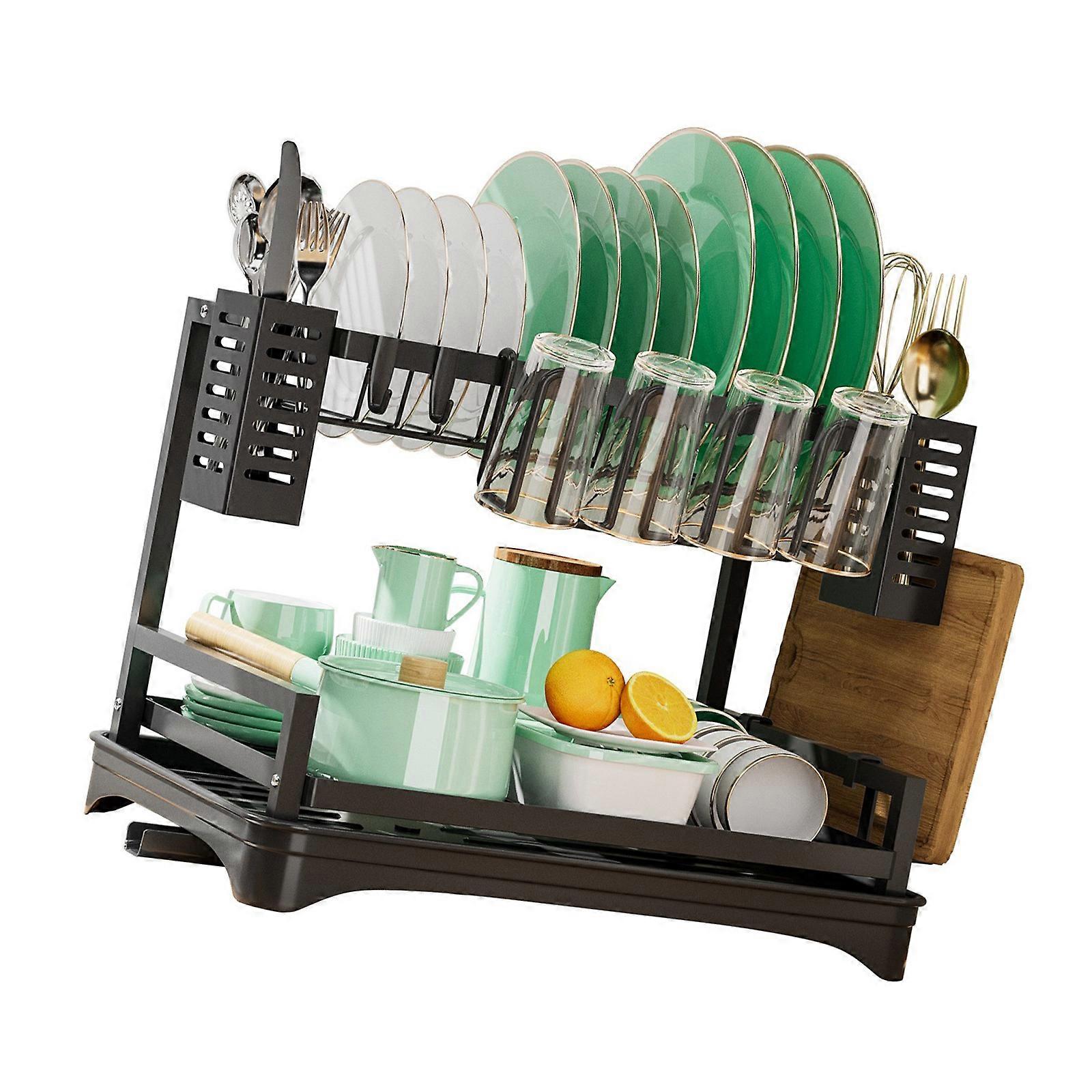 Kitchen Counter Dish Drying Rack Kitchen Counter Dish Rack Organizers Stand Rack For Efficient Tableware Storage Multicolor