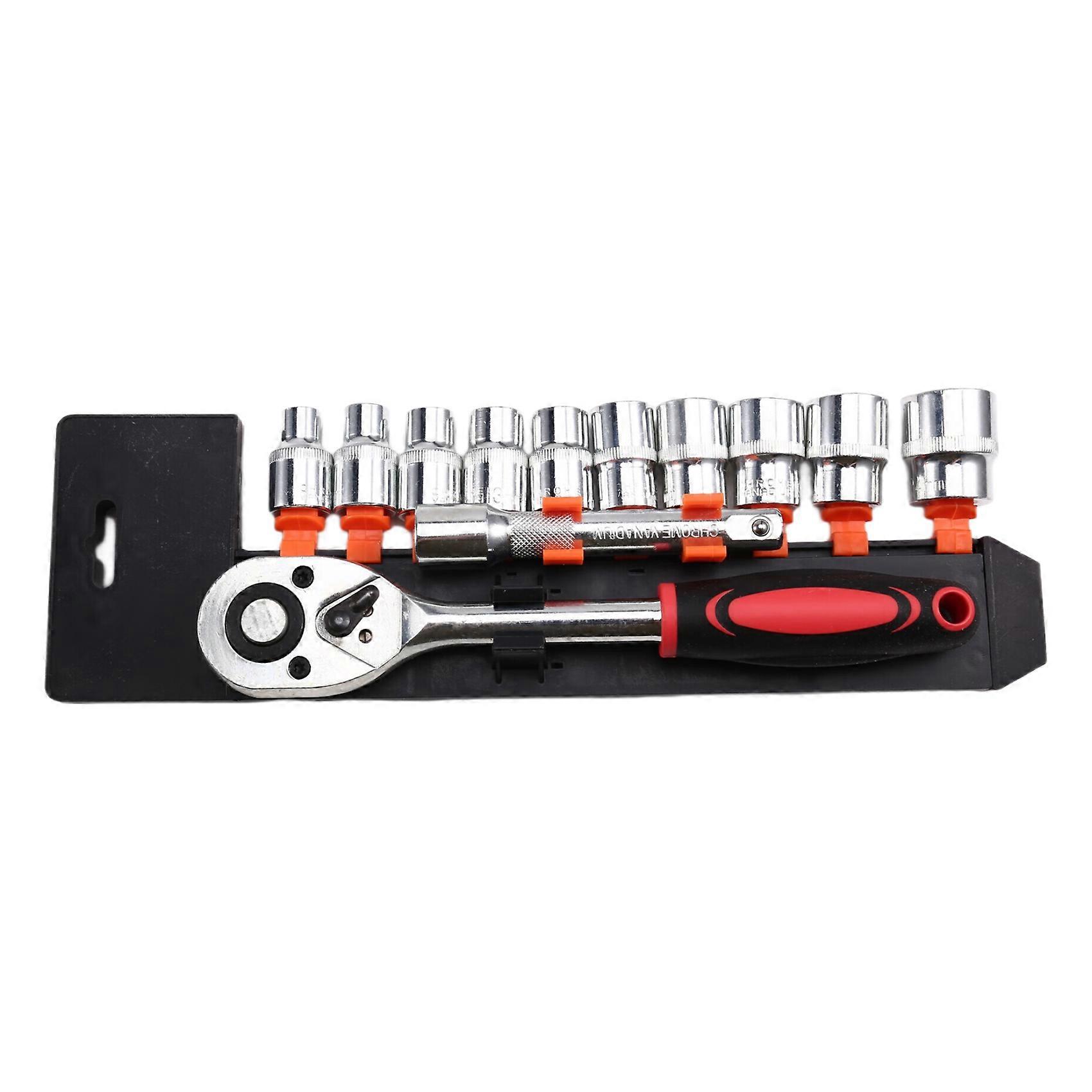 12 PCS of Automotive Repair Tools 1/2 Large Flying Ratchet Wrench Quick Socket Wrench Set with Ratchet Installed Tool
