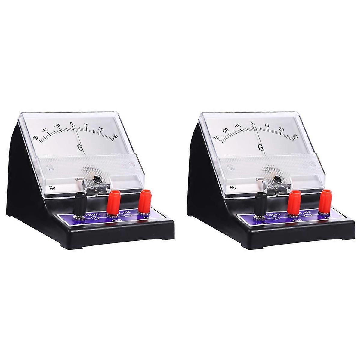 2X Analog Ammeter Pointer Type Electrical Current Tester Sensitive Amperemeter Microammeter Galvanometer