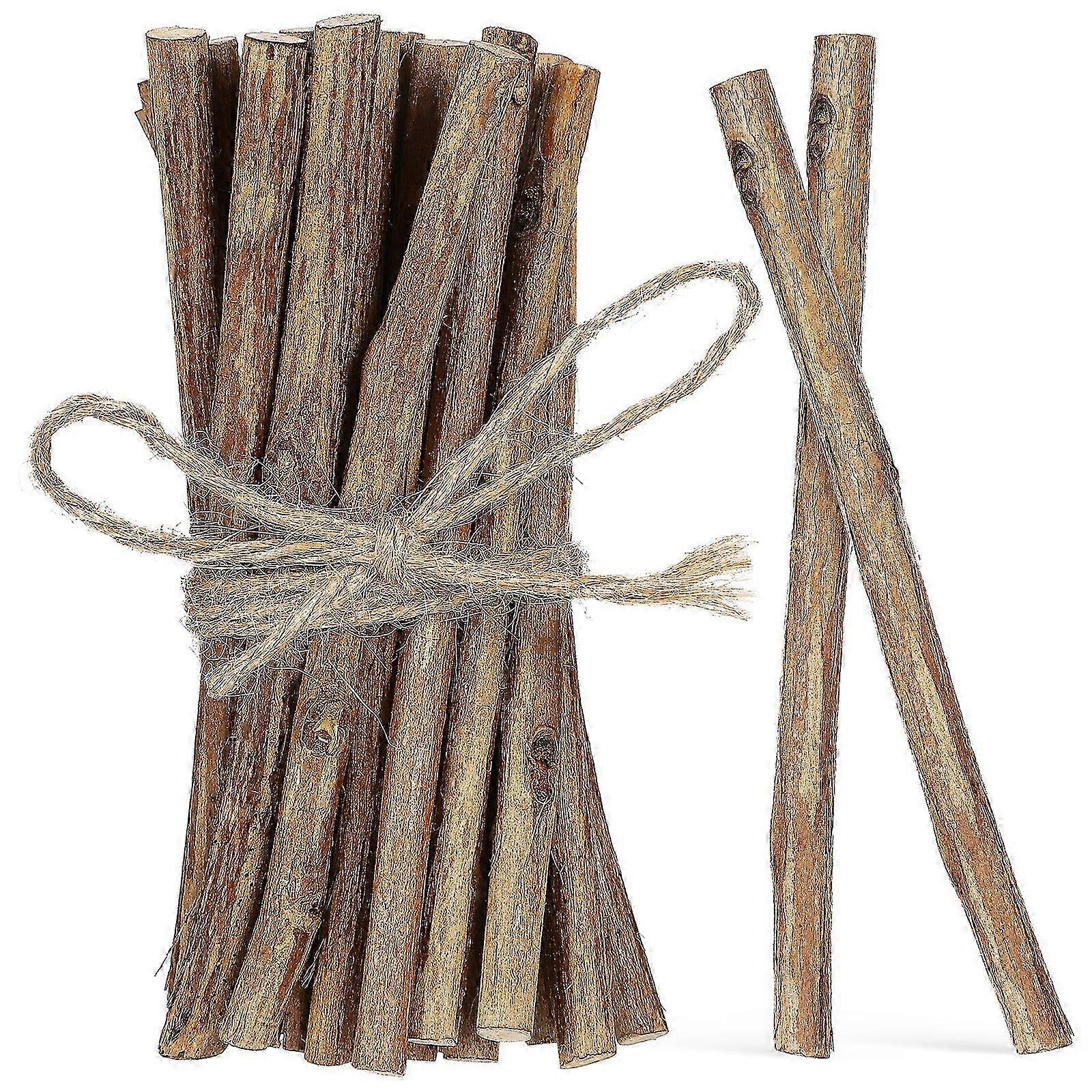 50 Pcs Wooden Sticks for Crafts Natural Style Branches Craft Log Sticks Rustic Home Decors